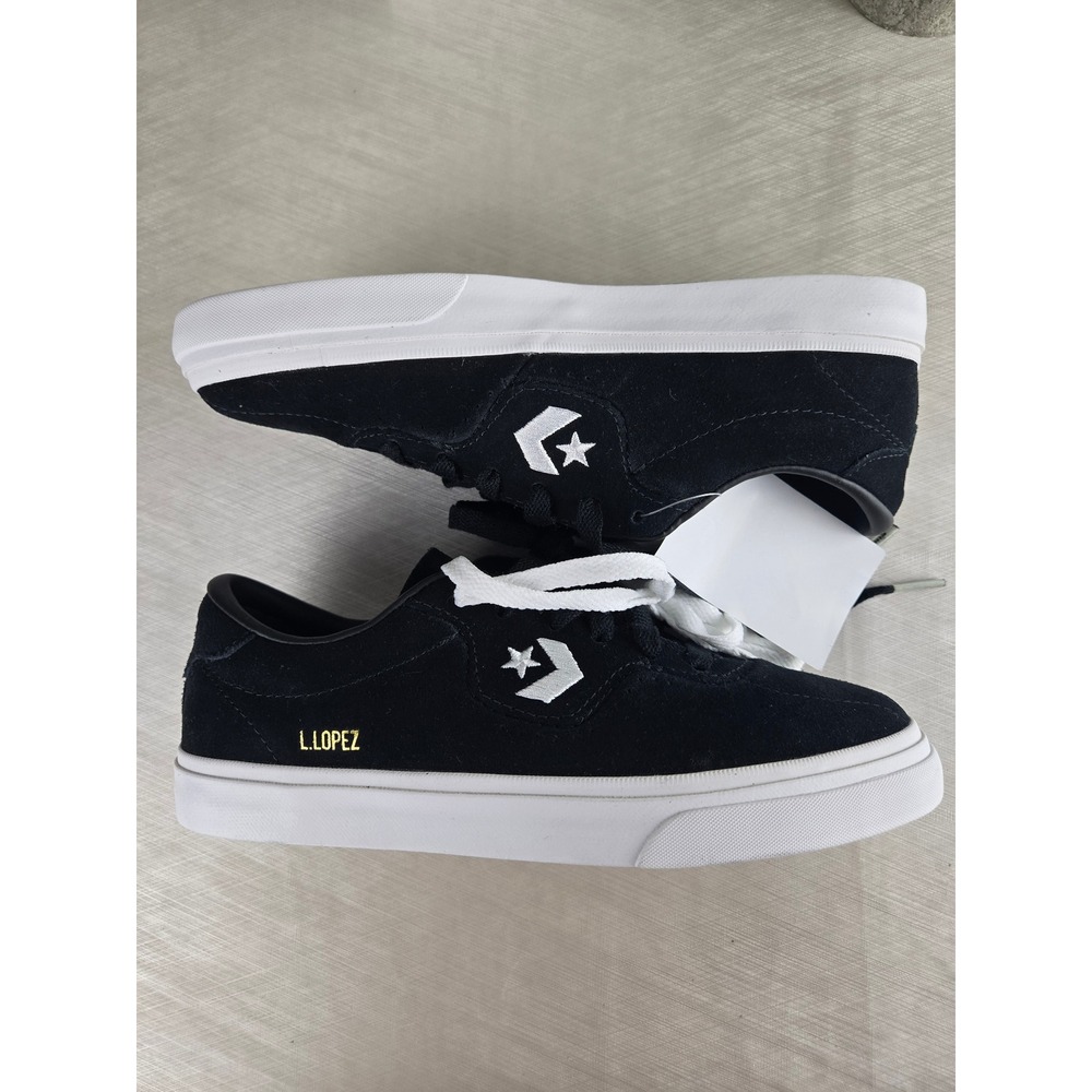 Converse Louie Lopez Pro Ox Black White Suede Skate Shoes Womens 6 Mens 4.5 - Picture 6 of 10
